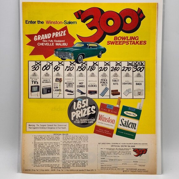 Vintage Firestone Tire Winston-Salem Sweepstakes 1970s Life Print Ad Page - Picture 2 of 3